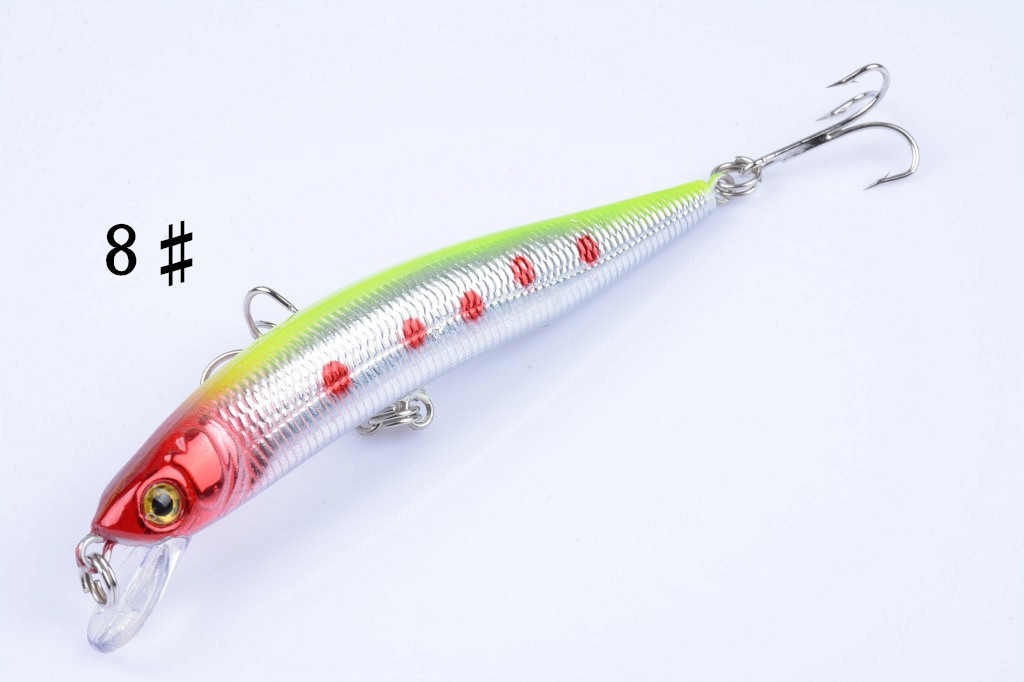 2 Pcs Minnow Fishing Lures Hard Plaice Baits Bass Trout Saltwater Sea Fishing Lure