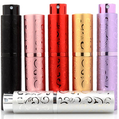 批發鋁製香水分裝瓶玻璃內膽旋轉伸縮噴霧化妝品包材10ml