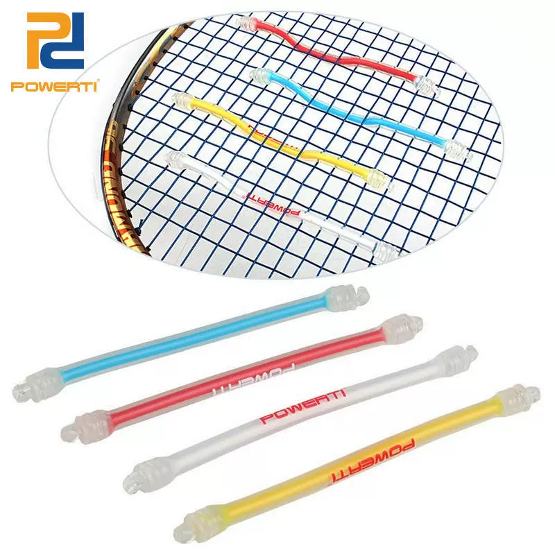 Трансграничная Новая Классическая Полоска POWERTI Теннисная ракетка с двойным крючком Японский силиконовый амортизатор внешняя амортизация