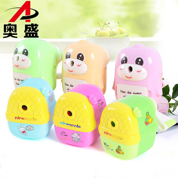 自动卷笔刀 削笔器创意儿童铅笔刀 批发学生卡通卷笔刀手摇文具|ms