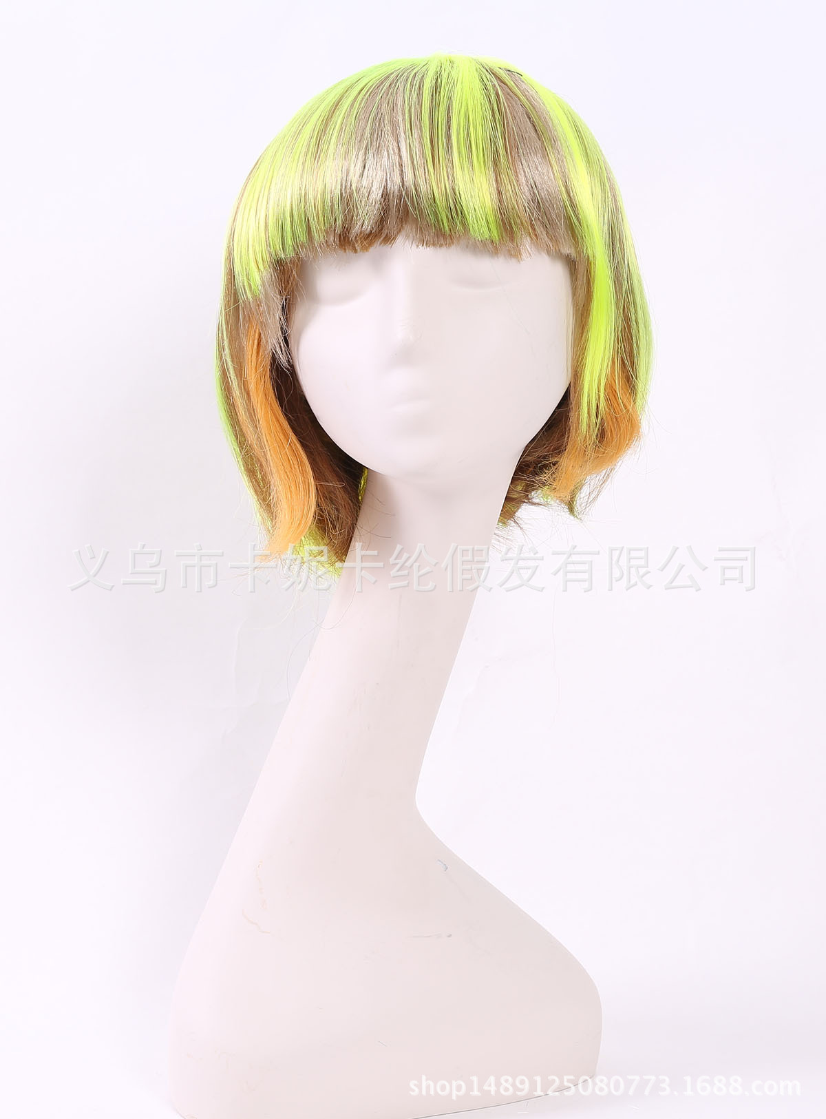 BOB estudiantes de cabello corto estilo nuevo lino verde europeo