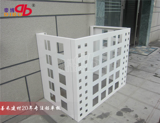 折叠式铝合金空调罩 美化工程专用雕花空调罩