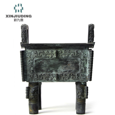 新九鼎 仿古青铜器 司母戊鼎 铜雕塑 铜鼎 铜工艺礼品定制礼品批|ms