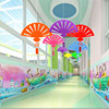 Decorations for kindergarten non-woven cloth, jewelry, layout, simple and elegant design