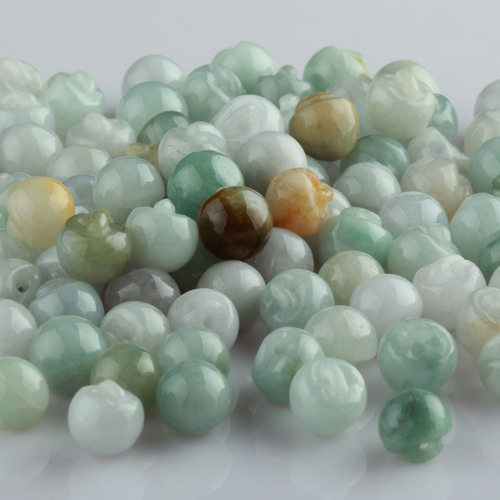 Wholesale 9mm Apple-Shaped Bracelet & Necklace DIY Bead Accessories—Loose Jade Beads for Crafting
