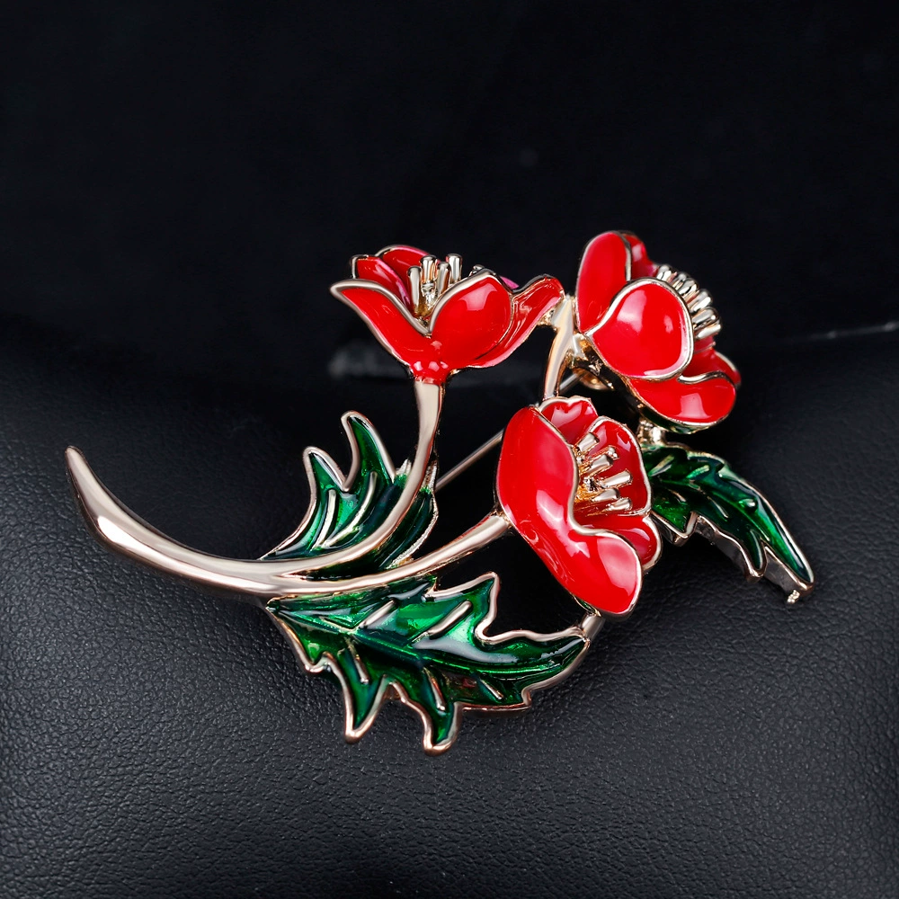 Brooch, universal accessory lapel pin, Korean style, flowered