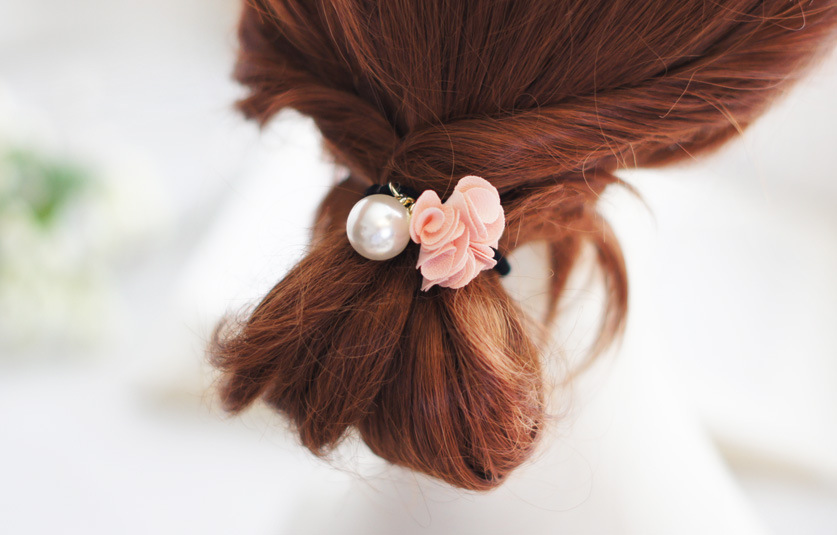 Banda Para El Cabello Con Banda De Goma De Flores Coreanas Cuerda De Bambú Para El Cabello De Corea Al Por Mayor display picture 9