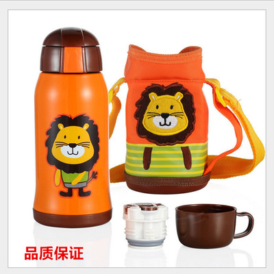 高品质儿童保温杯水壶带吸管宝宝水杯304不锈钢杯子学生学饮杯|ru