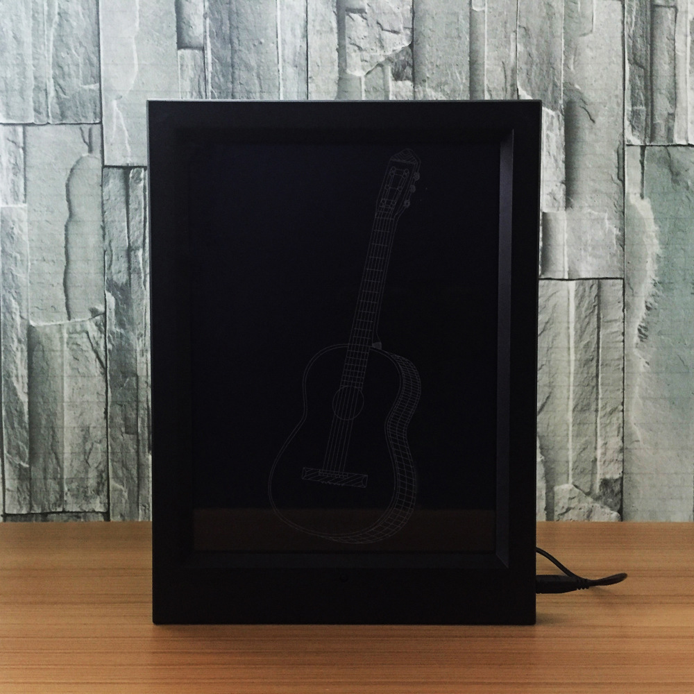 创意 3D相框灯 吉他 萨克斯 闹钟 相机 单车