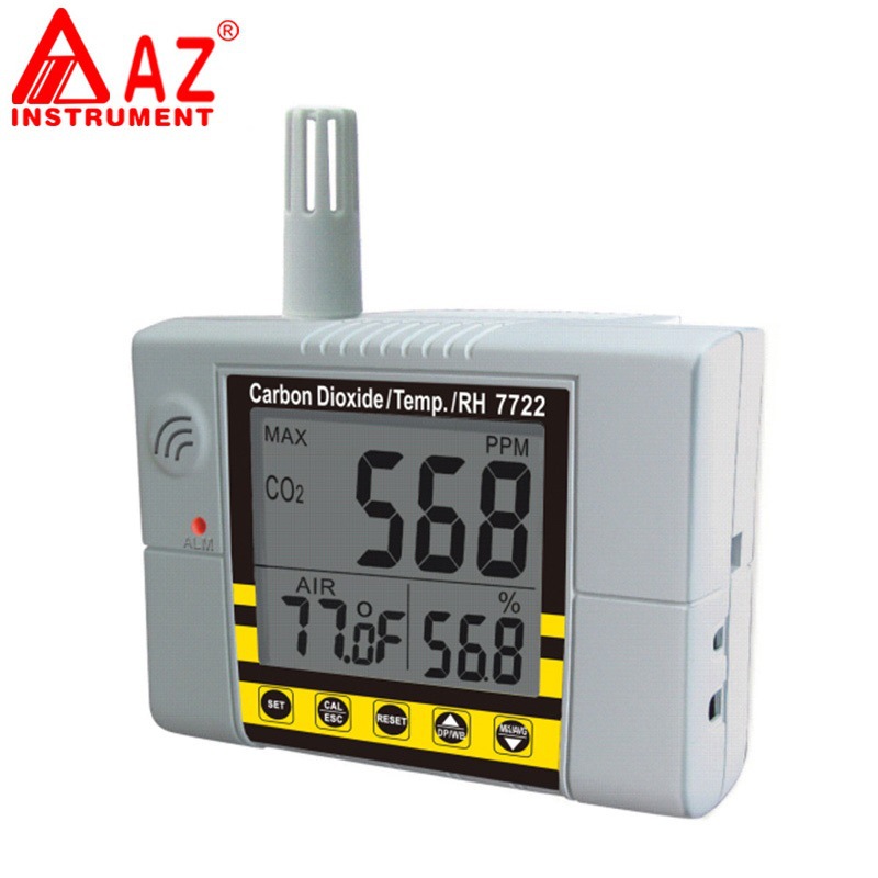 台湾衡欣AZ7722壁挂式高精度二氧化碳监测仪CO2检测仪AZ7530