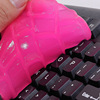 Laptop, hygienic keyboard, plasticine from soft rubber