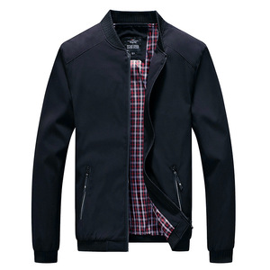 Youth fashion casual coat solid color bomber