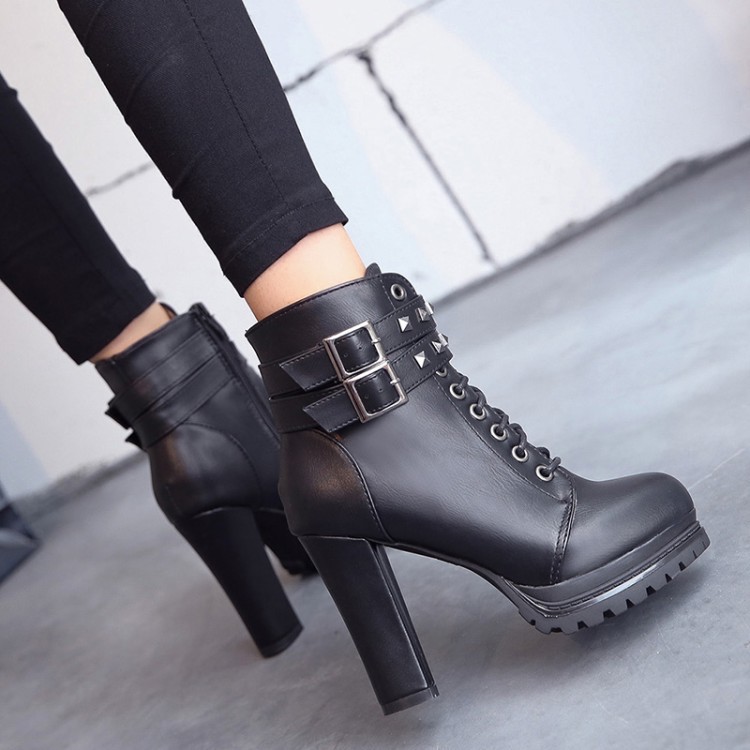 Bottes femme en PU artificiel - Ref 3354696 Image 12