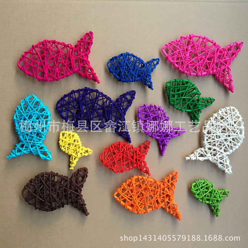 14cm rattan small fish small fish ornaments hotel Kindergarten wedding holiday decoration ornaments color cane ball 14cm rattan small fish small fish ornaments hotel Kindergarten wedding holiday decoration ornaments color cane ball