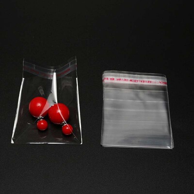 现货批发礼品办公饰品小塑料袋4*6CM 不干胶自粘袋服装|ru