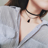 Choker, necklace, accessory, jewelry, silver 925 sample, Korean style, wholesale