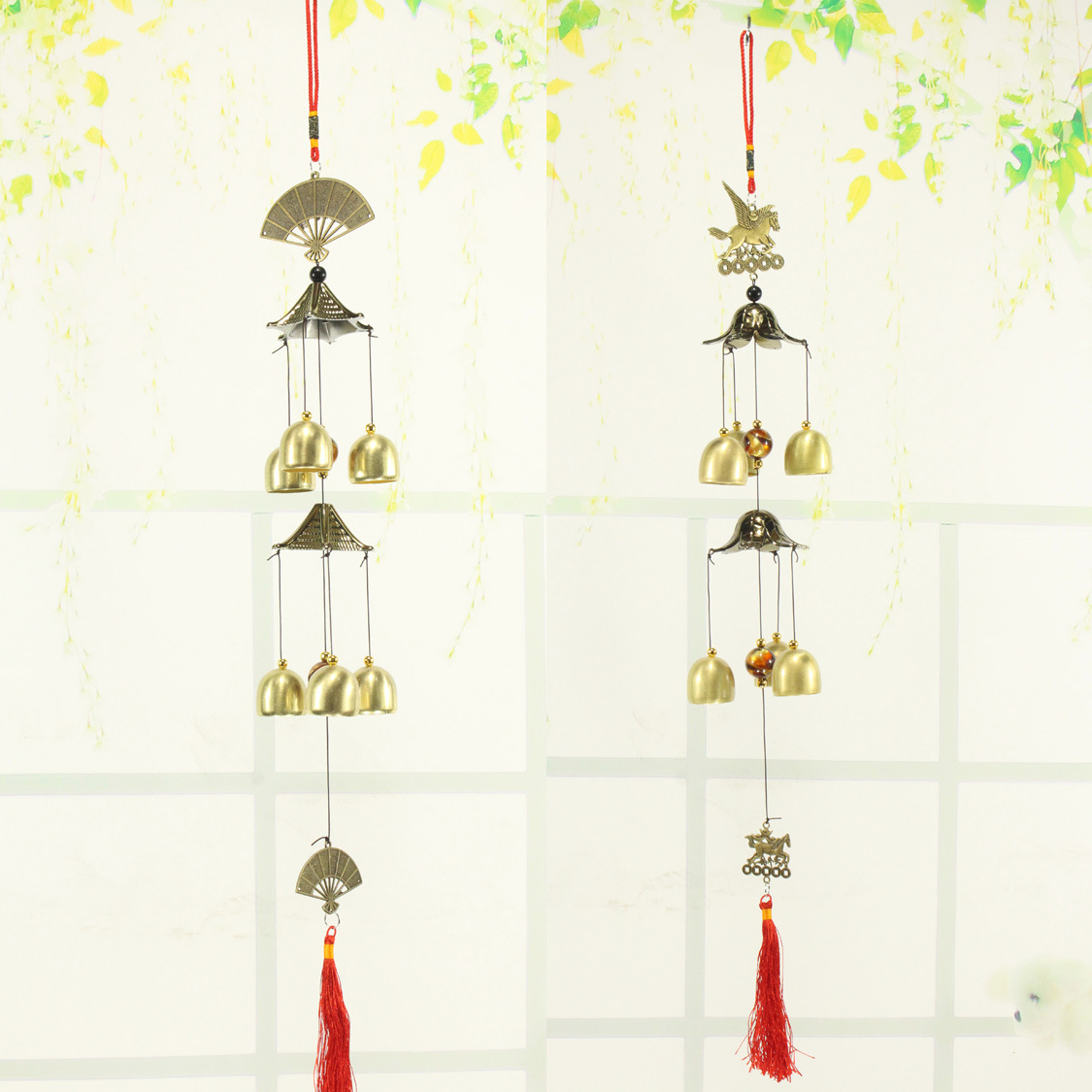 Attrape-rêves créatif, carillon éolien en métal, ornement en forme de cloche et de cœur, pendentif animal, décoration intérieure, cadeau artisanal, transfrontalier_voghion.com