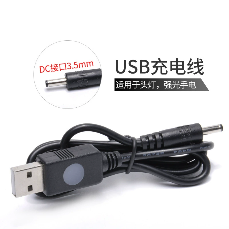 LED flashlight, lantern, charging cable, indicator lamp, miner's lamp