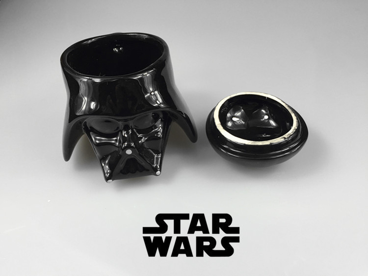 Star Wars Rebels taza negro Guerrero blanco soldado Star Wars serie agua Taza de cerámica