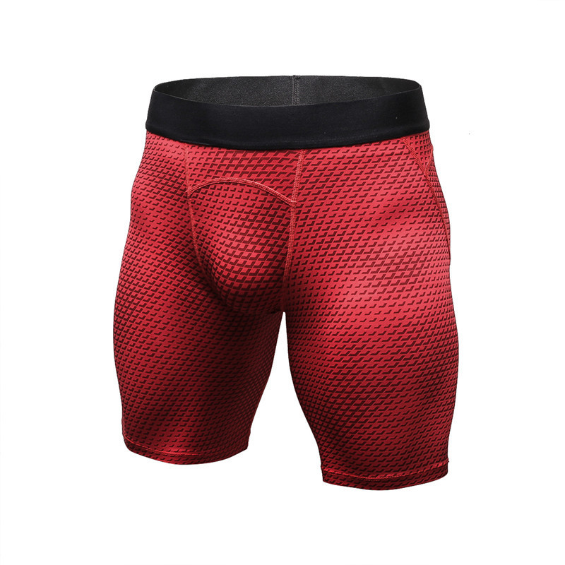 Men's 3D three-dimensional printing training fitness running pants stretch tight quick-drying shorts a generation of hair
