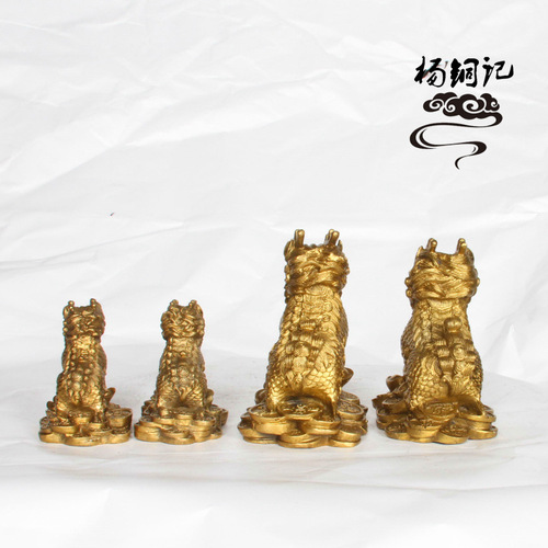 Manufacturer of wholesale copper crafts, including the copper Qilin statue 