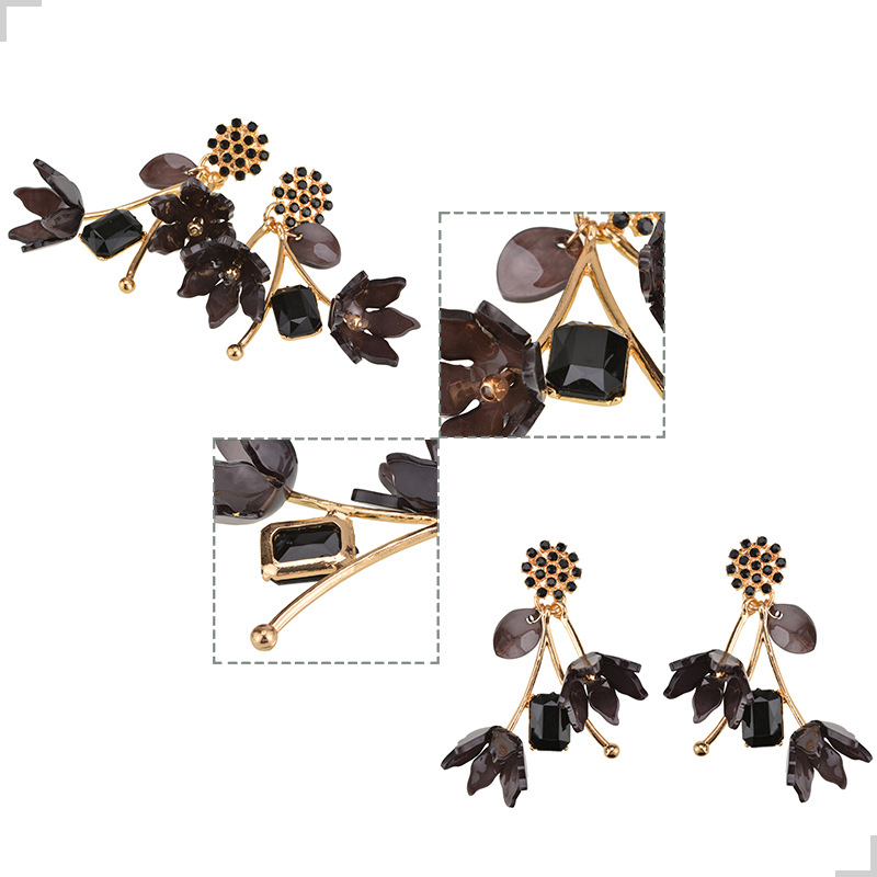 flowers Acrylicearring (creamy-white)NHWF2874-creamy-white