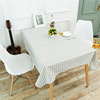 Factory restaurant cloth black and white triangular cotton linen tablecloth Simple home restaurant Gaibu