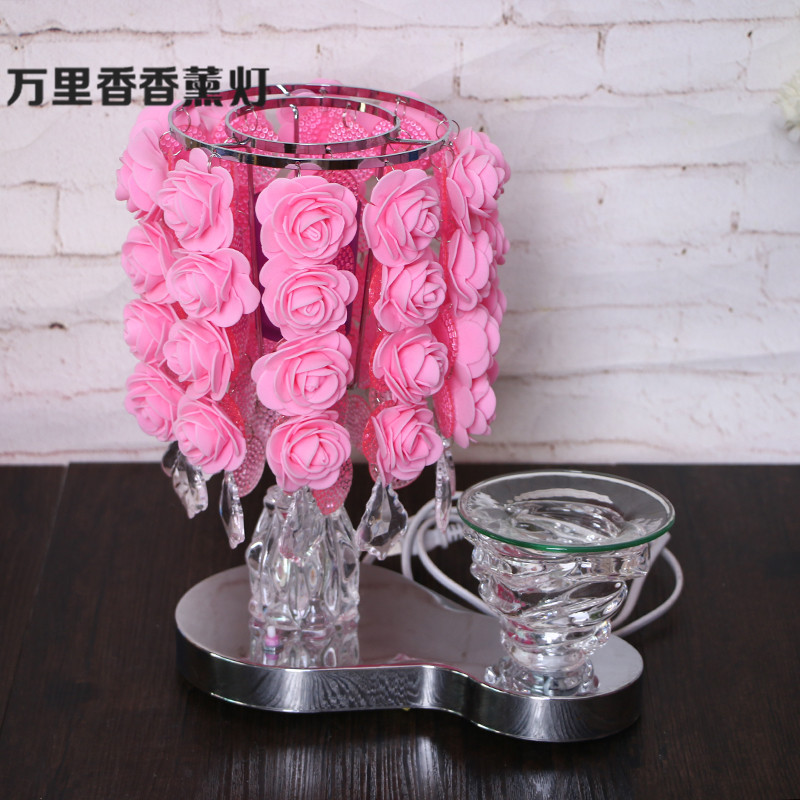 european crystal table lamp rose
