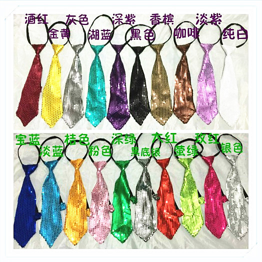 表演舞台通用亮片领带 聚会婚庆晚会街舞魔术闪亮韩版亮片领带