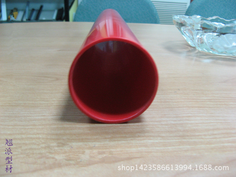 专业生产厂家生产各种形状不同颜色的ABS挤出型材-红色ABS管