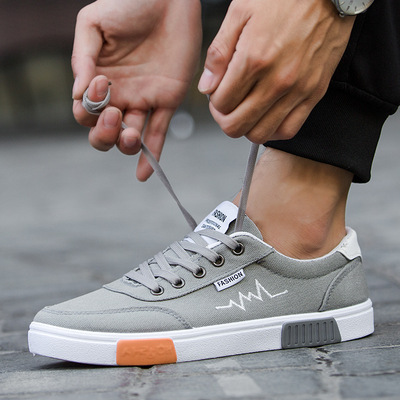 2019 new pattern man motion Casual shoes Korean Edition Trend canvas shoe ventilation skate shoes run shoes