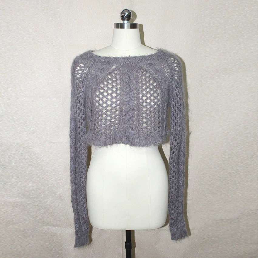 Свитер шерстяной свитер производители свитеров делают 3-игольный свитер из южноафриканского мохера грубый образец пуловера иглой