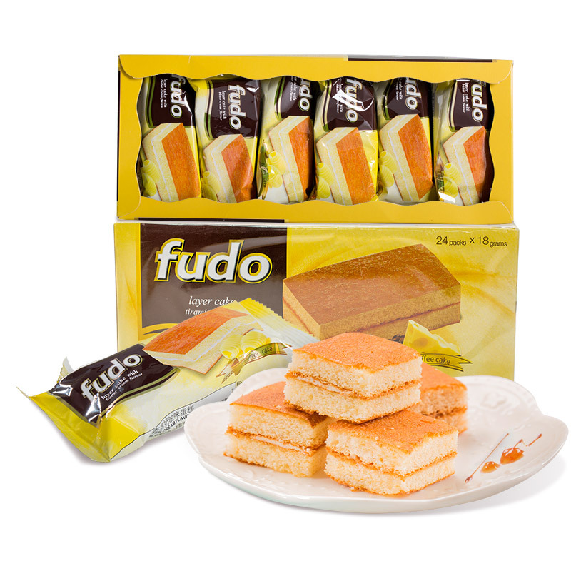 马来西亚进口福多FUDO提拉米苏味蛋糕4个味道432g/108g西式糕点
