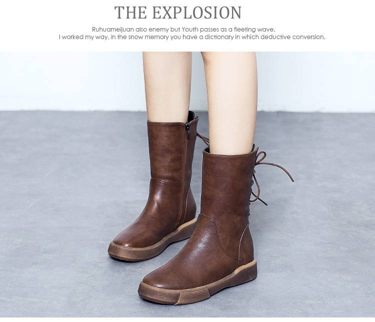 Bottes femme en PU de haute qualité - Ref 3355392 Image 16