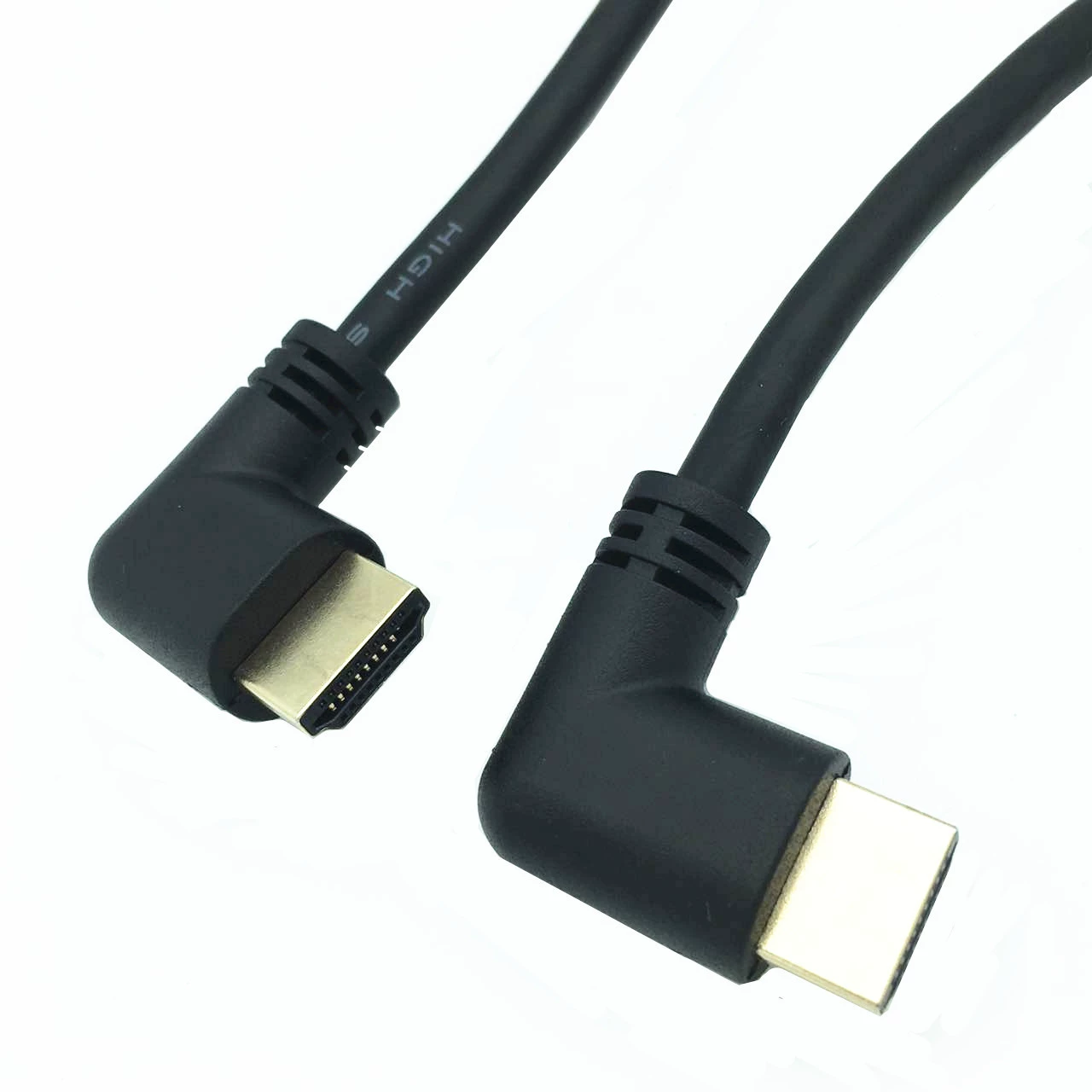 Кабель HDMI версии 2.0 высокая чёткость Brain TV соединение кабель данных 4K*2K 60Гц от правого к правому изгиб 1 м