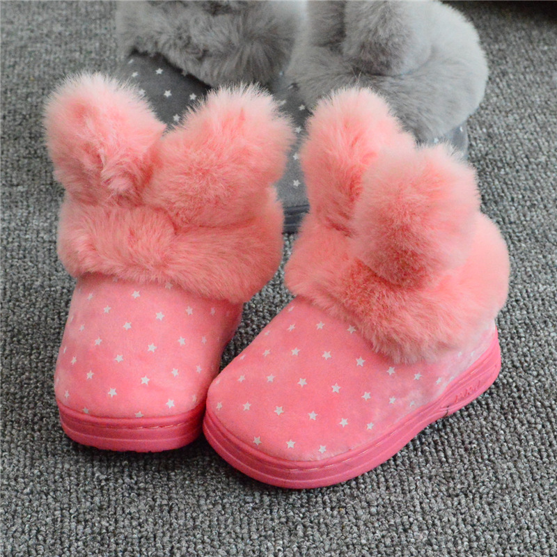 1-2-3岁冬季保暖萌娃宝宝棉拖鞋婴儿幼童可爱软底防滑包跟家居鞋