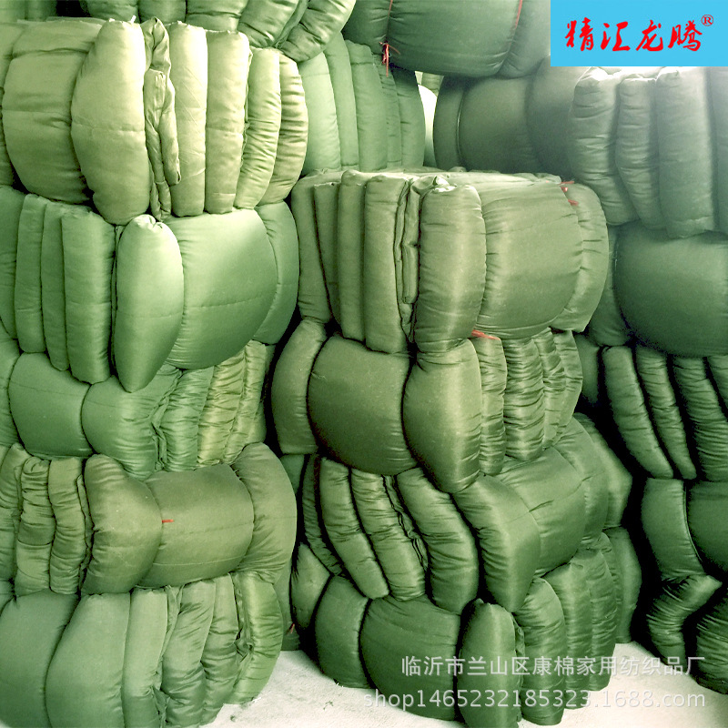 批發賓館學校單人宿舍軍綠棉被褥子民政赈災被子學生軍訓被