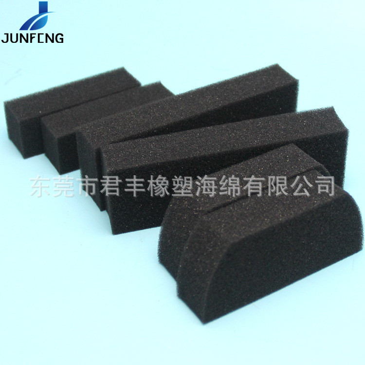 冲压加工成型 黑色阻燃60ppi海绵片材 电子产品咪头内垫片