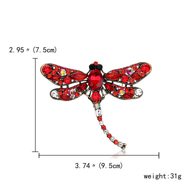 Fashion Dragonfly Alloy Inlay Rhinestones Women's Brooches display picture 4