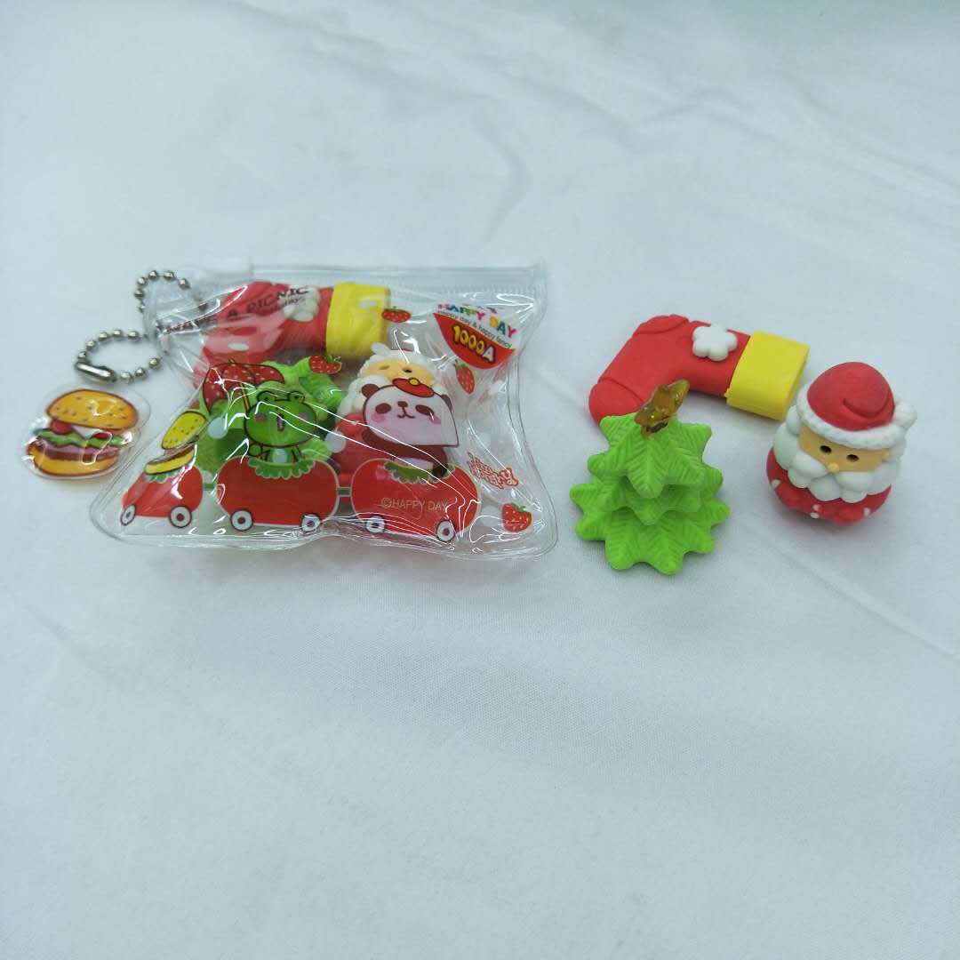 厂家定做小咕咚拉链袋装 圣诞小人帽子靴子造型套装学生奖品批发详情图9