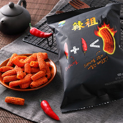 Korean Import Nine-Day Spicy and Sweet Fried Rice Cake Strips 100g Snack Puff Food