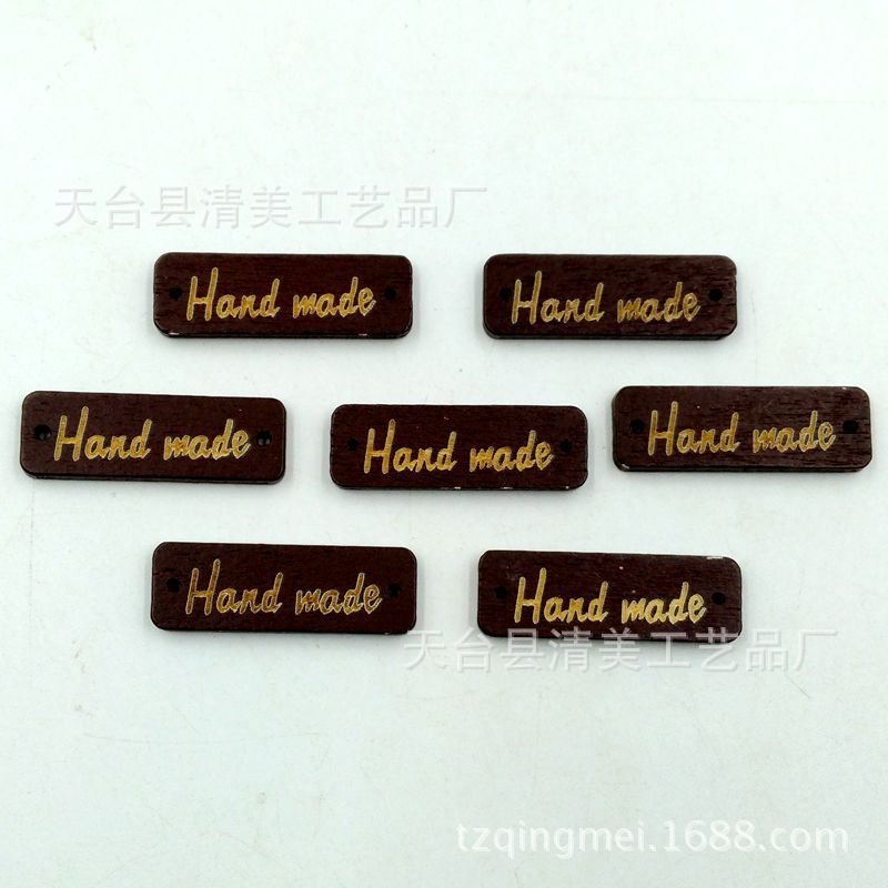 30mm color/Negro/beige/Blanco/marrón signo decorativo placa de madera botón placa de madera 50 unidades un paquete