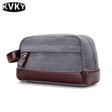 简约百搭小包2017新款潮时尚耐磨帆布手拿包男手机包精品零钱小包