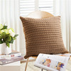 Textile Scandinavian knitted pillow, country pillowcase, American style