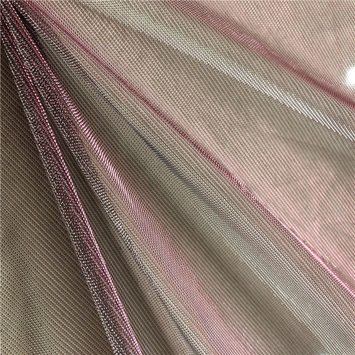 Gold and silver shimmering silk, thin and breathable mesh fabric—wedding bridesmaid dresses, traditional costumes, children’s clothing, women’s wear—color-changing filament fabric.
