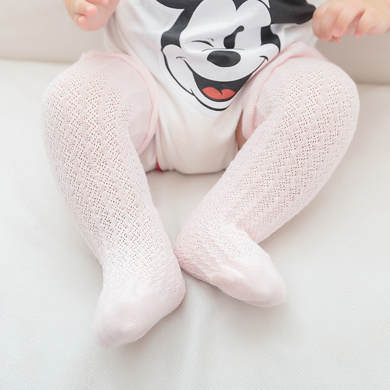 Calcetines de bebé calcetines antimosquitos de malla delgada de verano para niños y niñas niños boca suelta bebé calcetines sobre la rodilla medias no apretadas