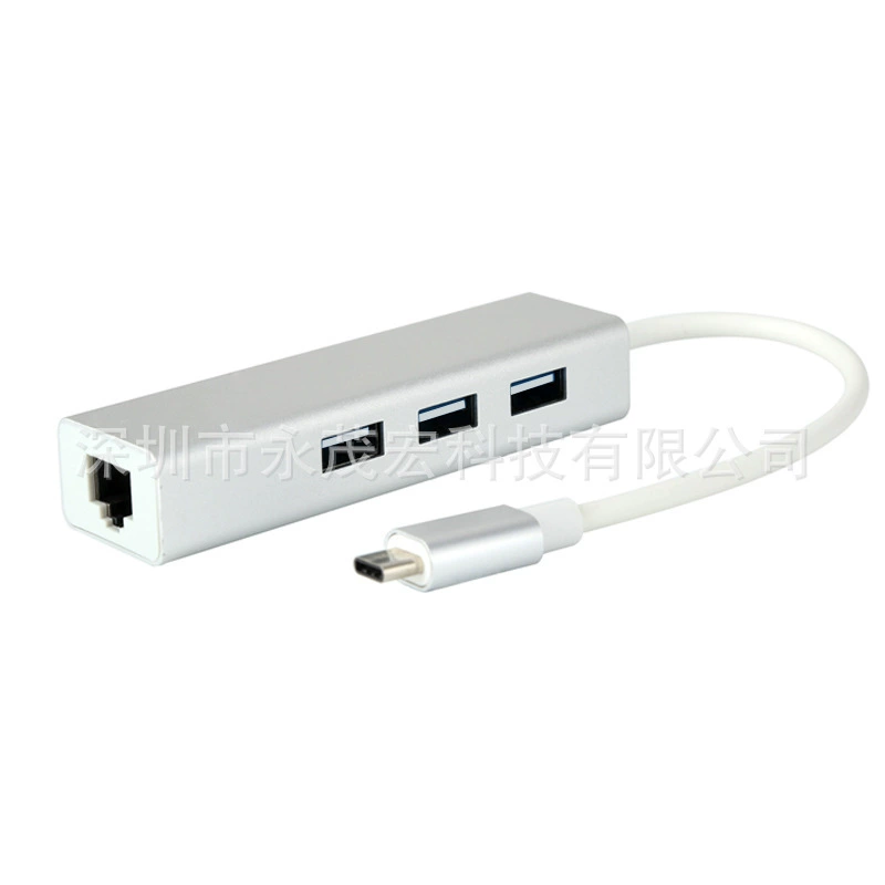 Тип-c 3.1 к проводной сетевой карте с usb2.0HUB хаб usb к rj45 прямое питание от производителя