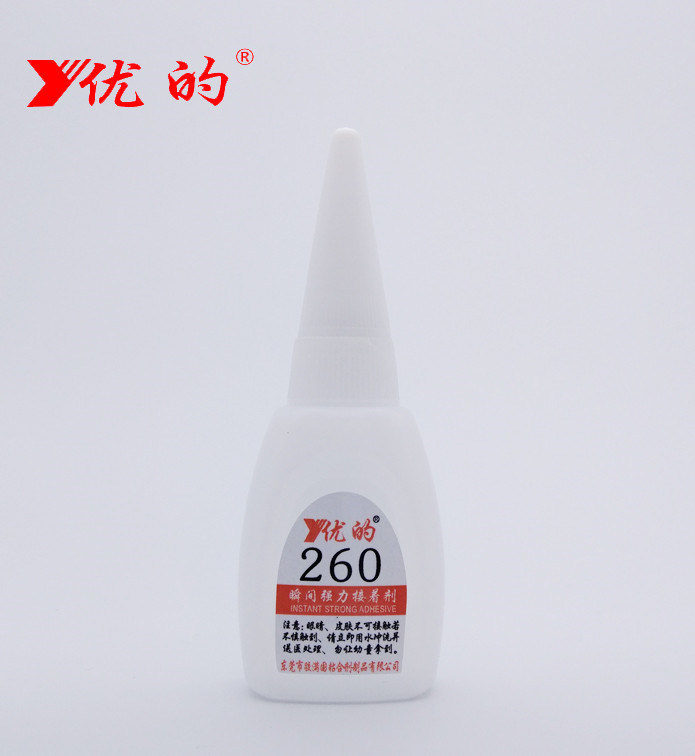 批发优的260胶水金属汽车电子机械家具精密装置乐器塑胶瞬间胶20g