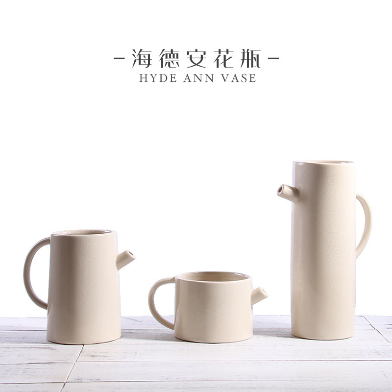 Nordic simple moderna hervidor de agua florero decoración creativa sala de estar gabinete de vino decorativo gabinete de cerámica titular de la flor al por mayor