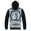 men casual suit sports winter Hoodie printed long sleeved pants two piece 3D statue portrait